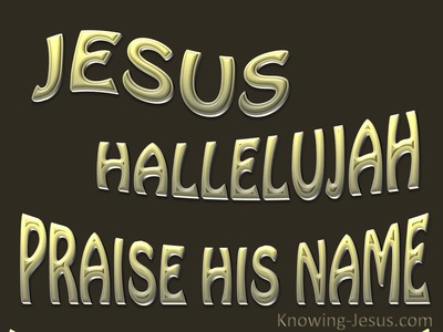 JESUS - Hallelujah Praise His Name (brown)